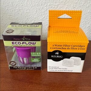 NEW Keurig 2 Water Filters and Eco-flow Reuseable  K-cup Single Serve Filter